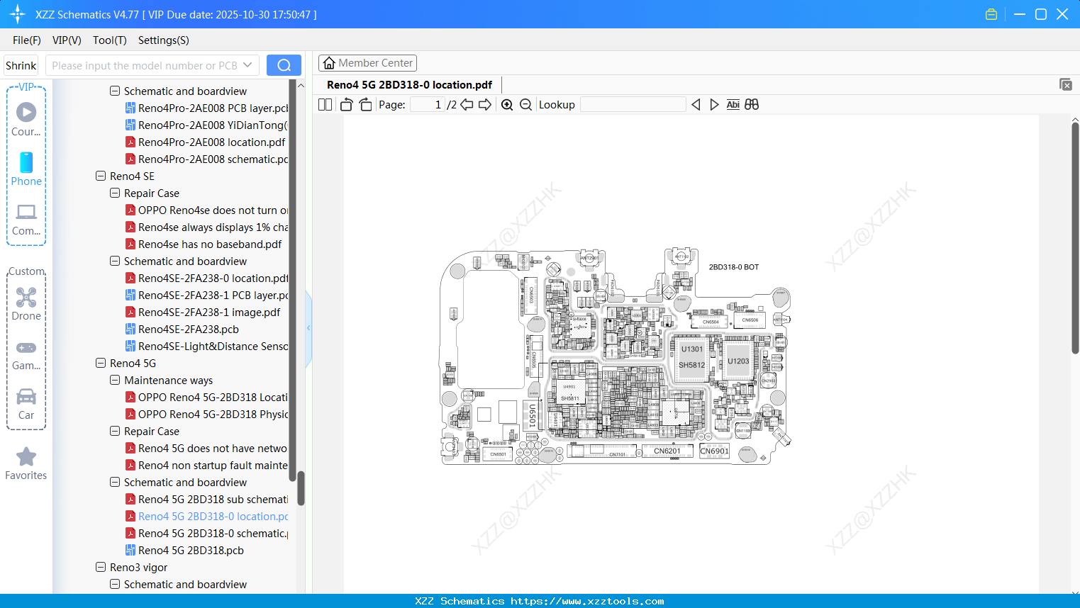 OPPO Reno4 5G 2BD318-0 Location